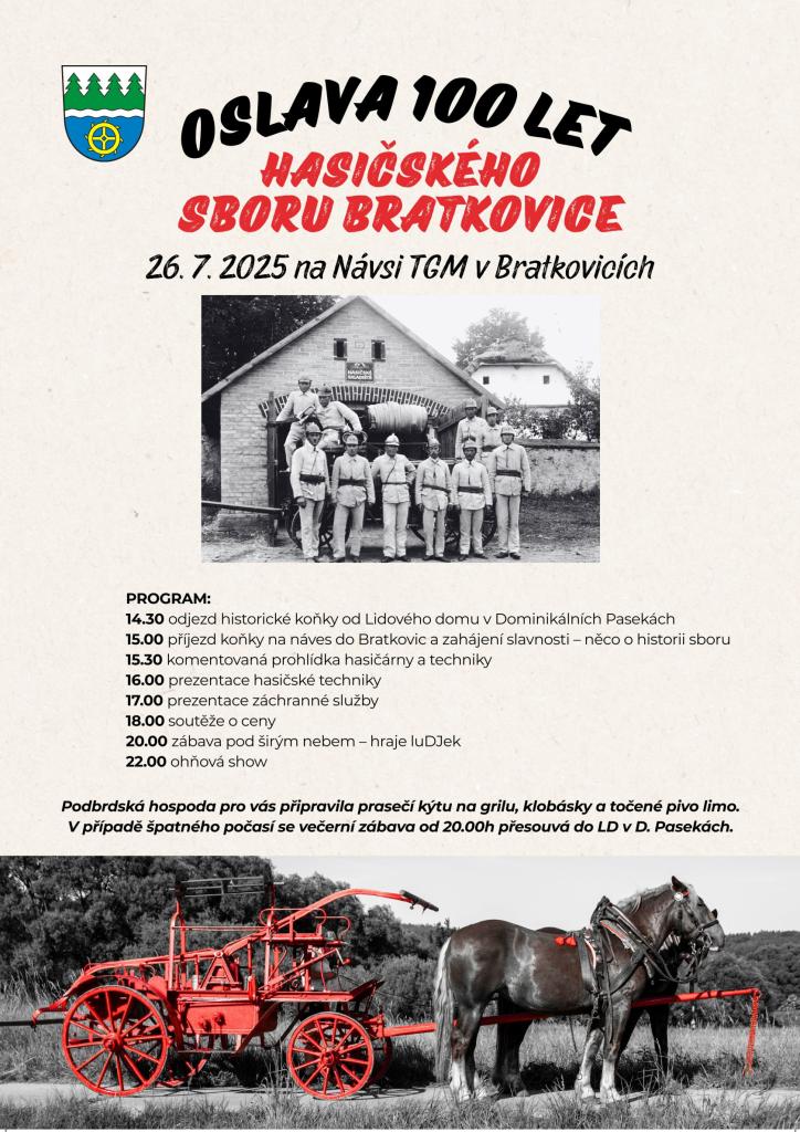 Plakát Oslava hasiči